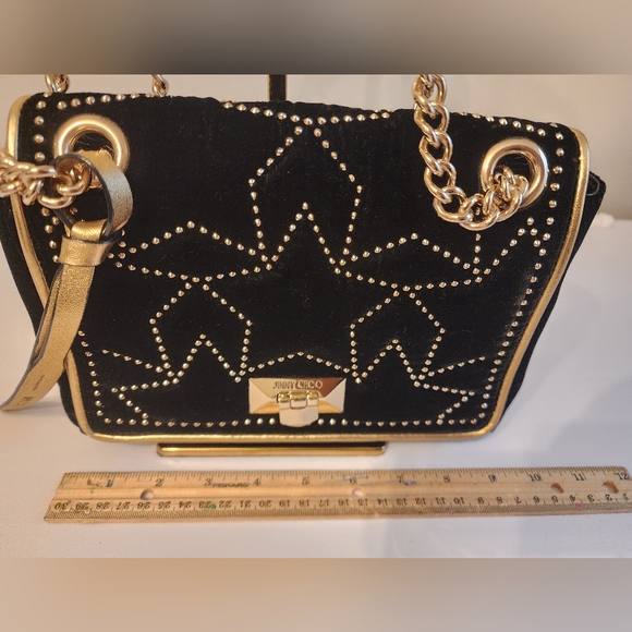 Jimmy Choo black Velvet shoulder bag - Picture 4 of 5